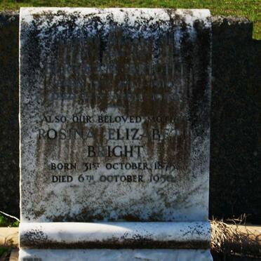 BRIGHT Bertram 1910-1942 &amp; Rosina Elizabeth 1875-1956