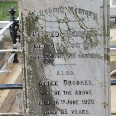 BROOKS Alfred -1914 &amp; Alice -1926