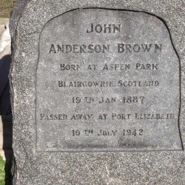 BROWN John Anderson 1887-1942