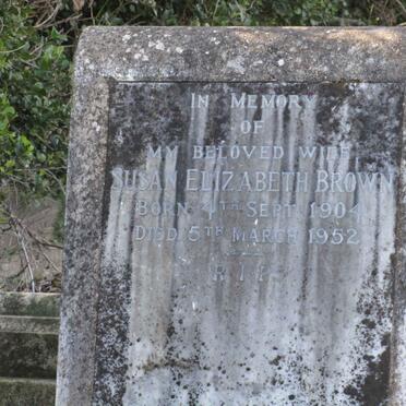 BROWN Susan Elizabeth 1904-1952