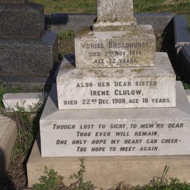 BROADHURST Muriel -1914 :: CLULOW Irene -1908