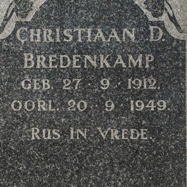 BREDENKAMP Christiaan D. 1912-1949