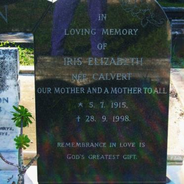 BRITTON Iris Elizabeth nee CALVERT 1915-1998