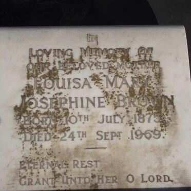 BROWN Louisa Mary Josephine 1875-1969