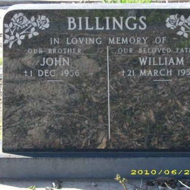 BILLINGS John -1956 :: BILLINGS William -1959