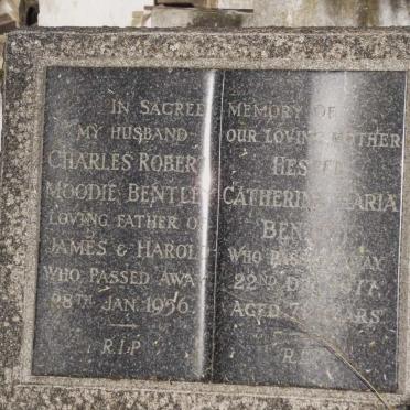 BENTLEY Charles Robert Moodie -1956 &amp; Hester Catherina Maria -1977