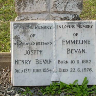 BEVAN Joseph Henry -1954 &amp; Emmeline 1882-1976