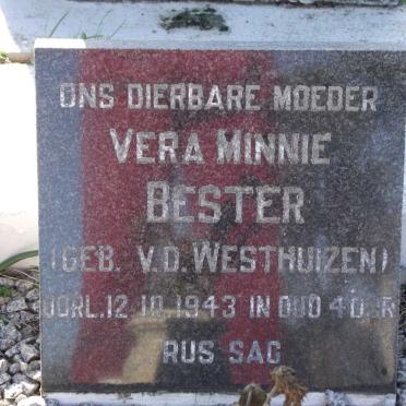 BESTER Vera Minnie nee VAN DER WESTHUIZEN -1943