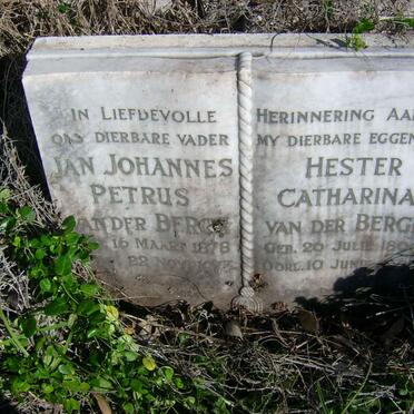 BERGH Jan Johannes Petrus, van der 1878-1973, Hester Catherina 1890-1986