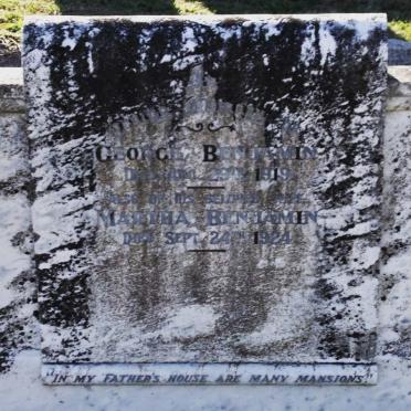 BENJAMIN George -1919 &amp; Martha -1924