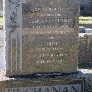 BUCHANAN Duncan -1939 &amp; Edith -1975