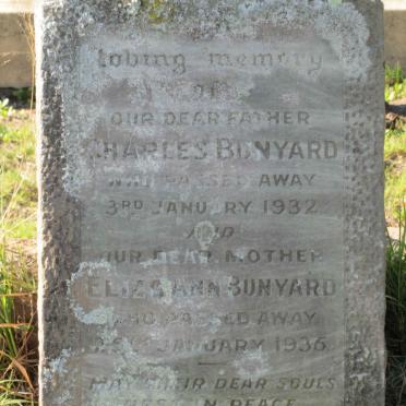 BUNYARD Charles -1932 &amp; Eliza Ann -1936
