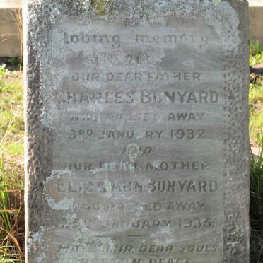 BUNYARD Charles -1932 &amp; Eliza Ann -1936