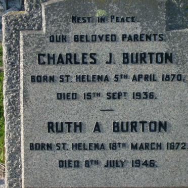 BURTON Charles J. 1870-1936 &amp; Ruth A. 1872-1946