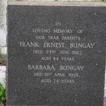 BUNGAY Frank Ernest -1927 &amp; Barbara -1952