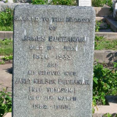 BUCHANAN James 1876-1933 &amp; Janet Neilson THOMSON 1880-1956