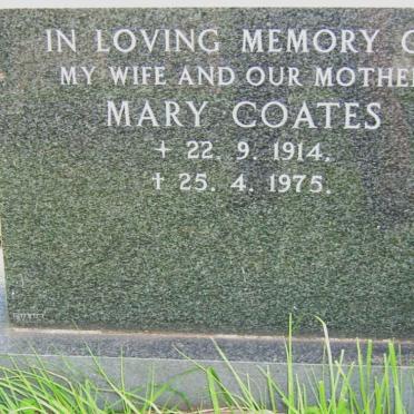 COATES Mary 1914-1975