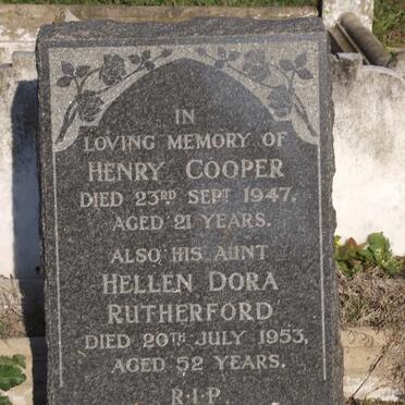COOPER Henry -1947 :: RUTHERFORD Helen Dora -1953