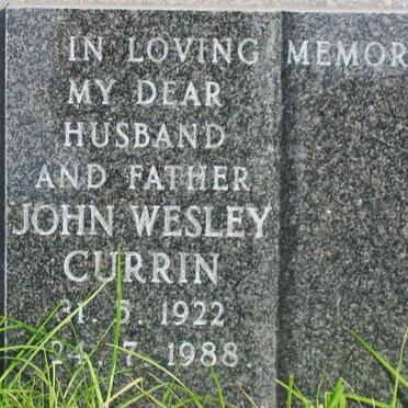 CURRIN John Wesley 1922-1988
