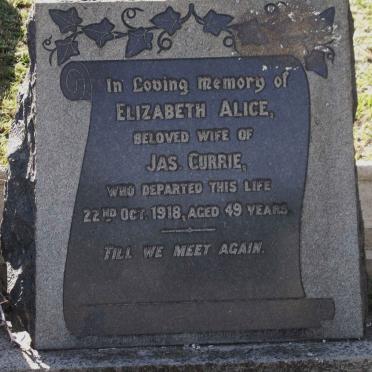 CURRIE Elizabeth Alice -1918