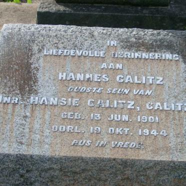 CALITZ Hannes 1901-1944