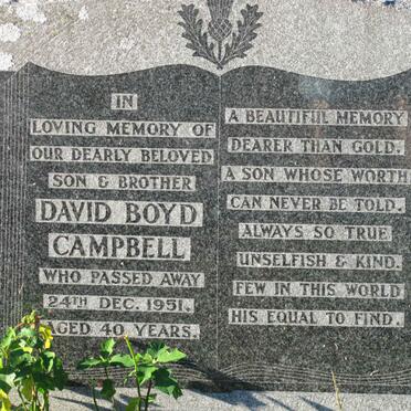 CAMPBELL David Boyd -1951