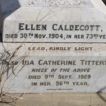 CALDECOTT Ellen -1904 :: TITTERTON  Ida Catherine -1929