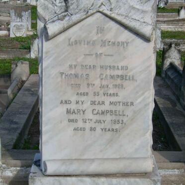 CAMPBELL Thomas  -1928 &amp; Mary -1953