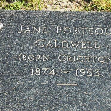 CALDWELL Jane Porteous nee CRICHTON 1874-1953