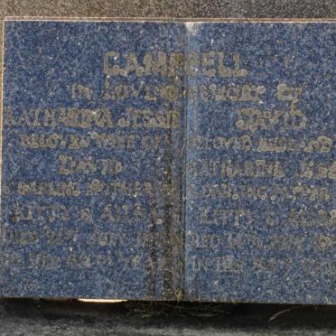 CAMPBELL David -1963 &amp; Katherine Jessie -1958
