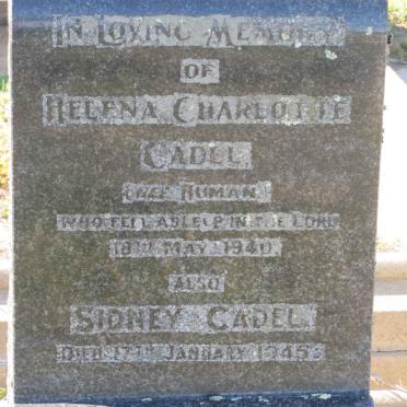 CADEL Sidney -1945 &amp; Helena Charlotte HUMAN -1940