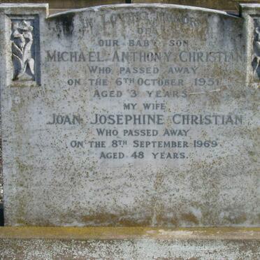 CHRISTIAN Joan Josephine -1969 :: CHRISTIAN Michael Anthony -1951