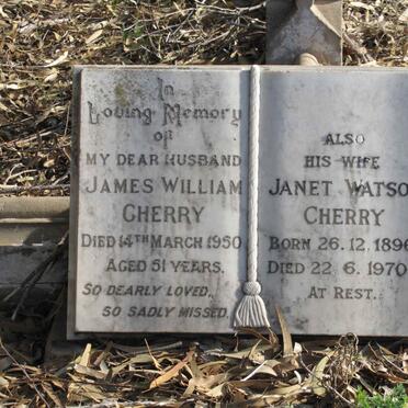 CHERRY James William -1950 &amp; Janet Watson 1896-1970