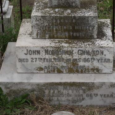 CHILTON John Howorth -1911 &amp; Ann Maria -1923