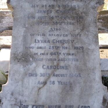 CHERRY James -1920 &amp; Lydia -1929 :: CHERRY Caroline -1944