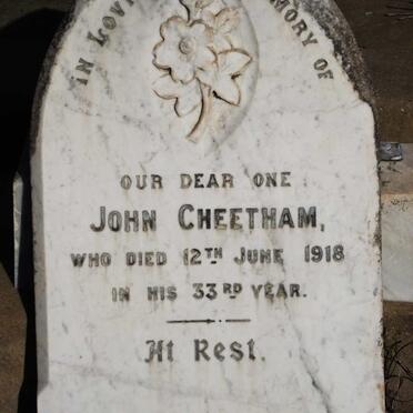 CHEETHAM John -1918