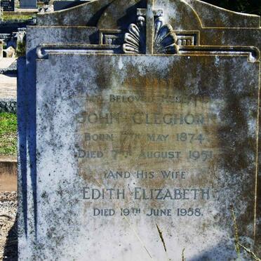 CLEGHORN John 1874-1951 &amp; Edith Elizabeth -1958