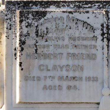 CLAYSON Herbert Friend -1933