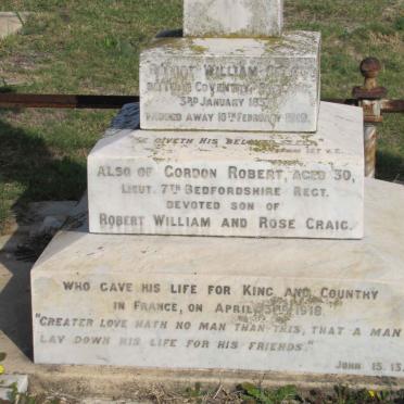 CRAIG Robert William 1857-1919 :: CRAIG Gordon Robert -1918
