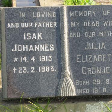 CRONJE Isak Johannes 1913-1983 &amp; Julia Elizabeth 1911-1970