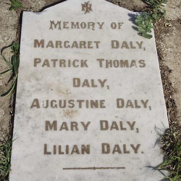 DALY Margaret :: DALY Patrick Thomas :: DALY Augustine :: DALY Mary :: DALY Lilian