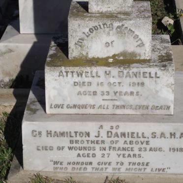 DANIELL Attwell H. -1918 :: DANIELL Hamilton J. -1918