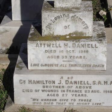 DANIELL Attwell H. -1918 :: DANIELL Hamilton J. -1918