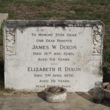 DIXON James W. -1946 &amp; Elizabeth H. -1952