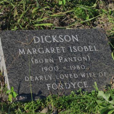 DICKSON Margaret Isobel nee PANTON 1900-1980