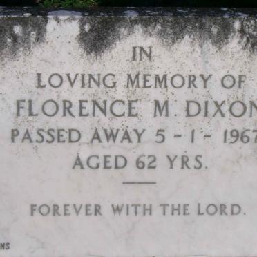 DIXON Florence M. -1967