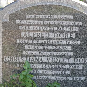 DORE Alfred -1935 &amp; Christiana Violet -1946