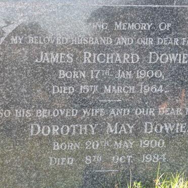 DOWIE James Richard 1900-1964 &amp; Dorothy May 1900-1984