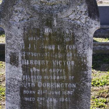 DORRINGTON Mary nee DOUGLAS -1923 :: DORRINGTON Herbert Victor 1887-1941