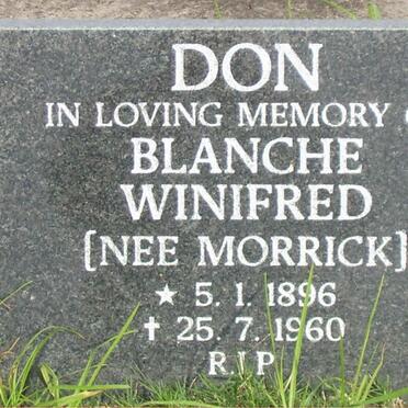 DON Blanche Winifred nee MORRICK 1896-1960